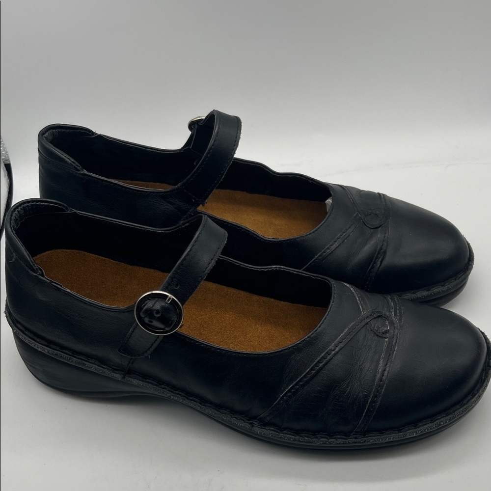 NAOT Leather Black Mary Jane Shoes Sz EU 41 US 10